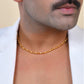 VOJ Men Gold Polished Ball Studded Elegant Chain - Swadesiicart