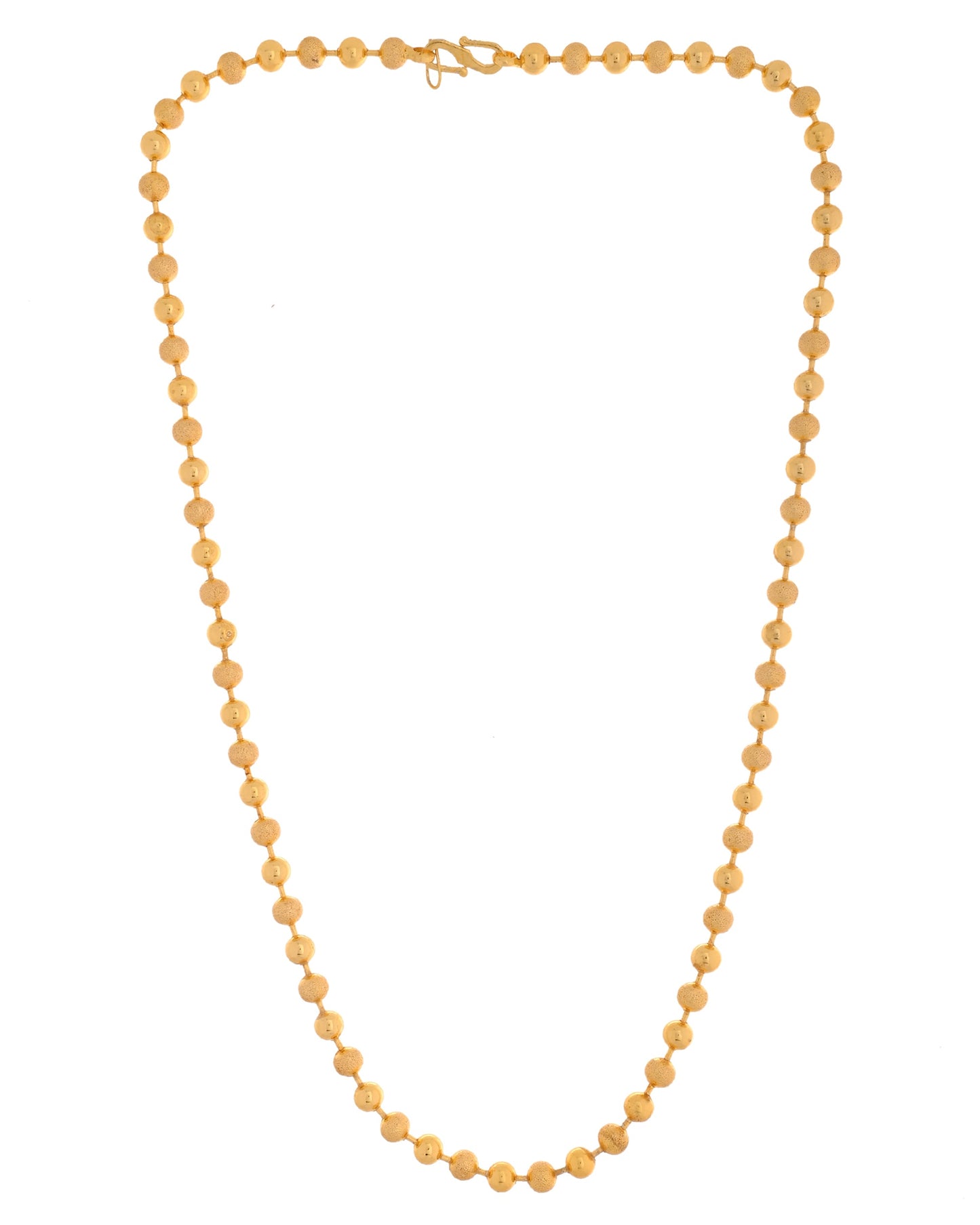 VOJ Men Gold Polished Ball Studded Elegant Chain - Swadesiicart