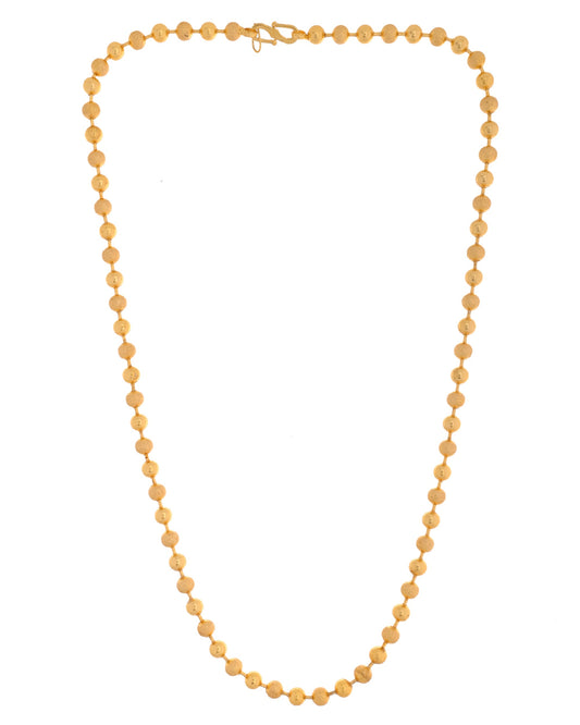 VOJ Men Gold Polished Ball Studded Elegant Chain - Swadesiicart