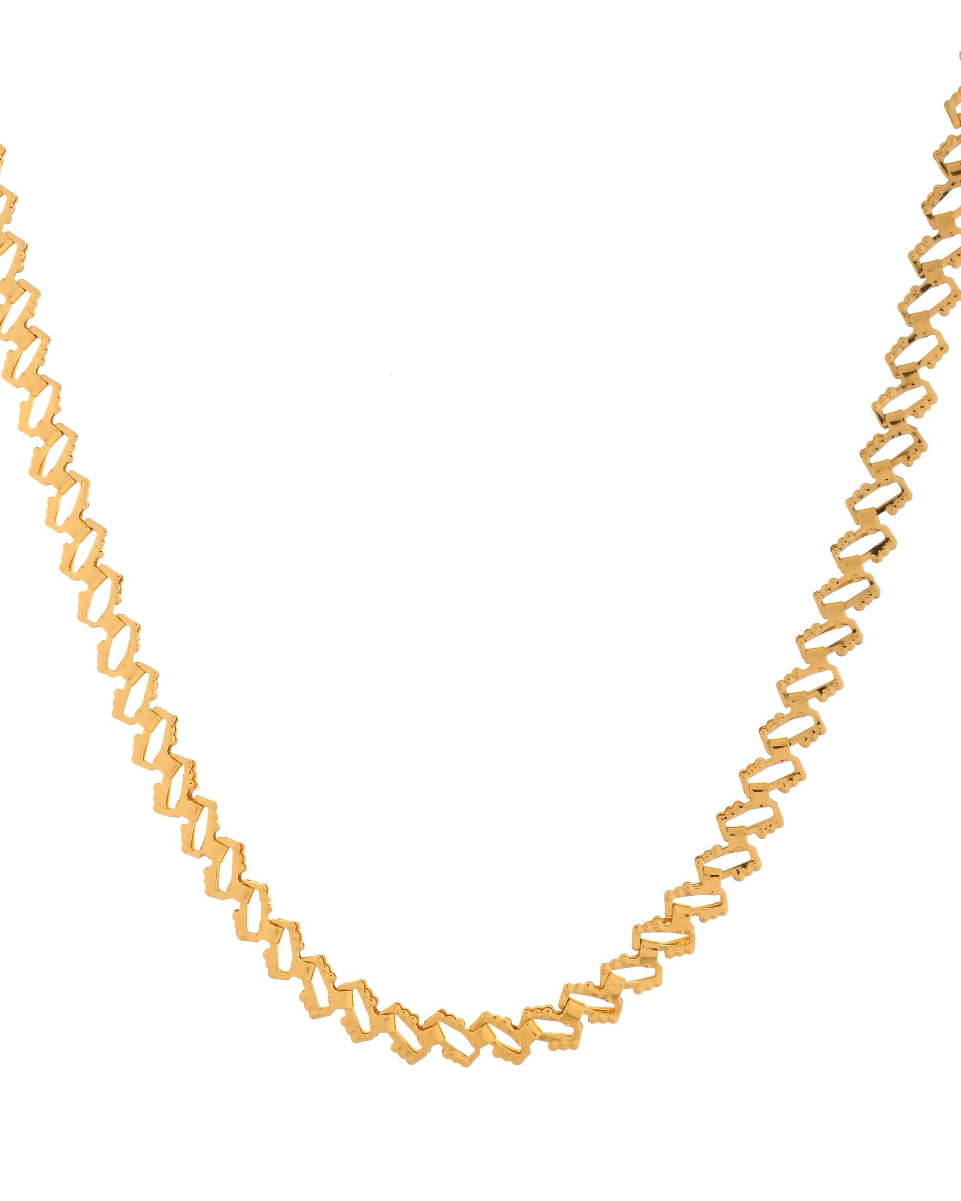 VOJ Gold Polished Designer Stainless Steel Chain For Women - Swadesiicart