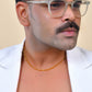 VOJ Gold Polished Stainless Steel Linked Chain For Men - Swadesiicart