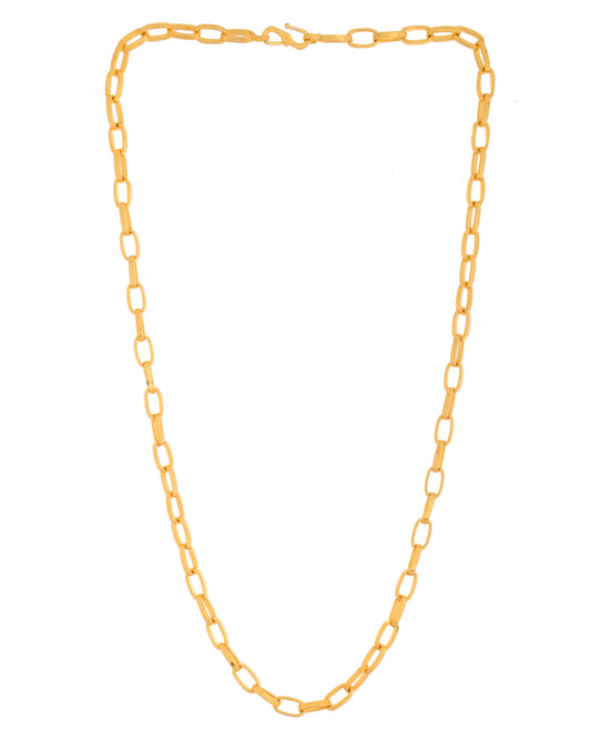VOJ Gold Polished Stainless Steel Linked Chain For Men - Swadesiicart