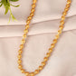 VOJ Gold Polished Heart Shaped Simple Chain For Women - Swadesiicart