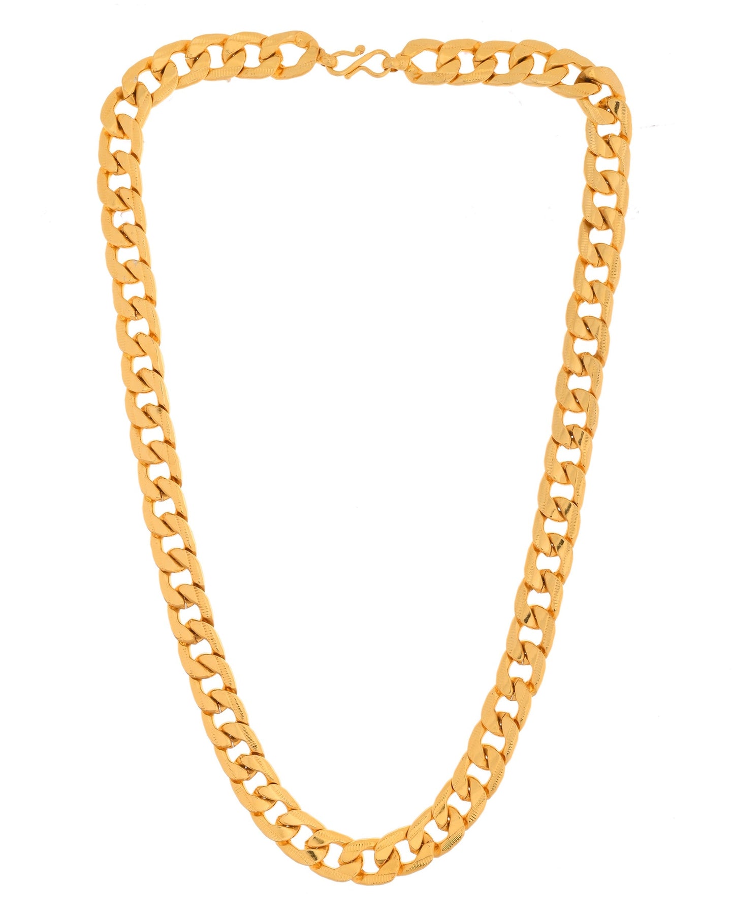 VOJ Gold Polished Stainless Steel Thick Linked Chain - Swadesiicart