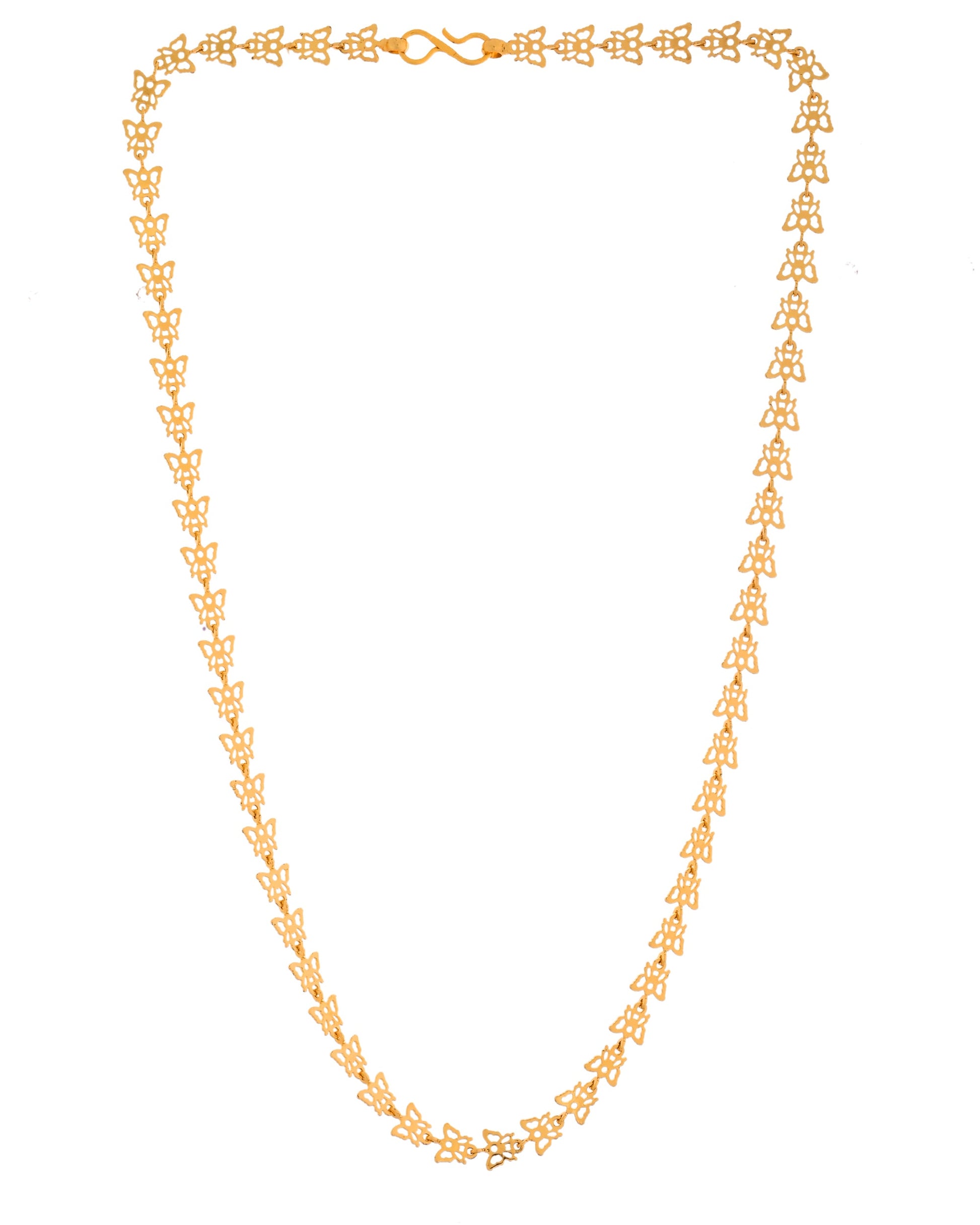 VOJ Gold Polished Stylish Butterfly Shaped Chain - Swadesiicart