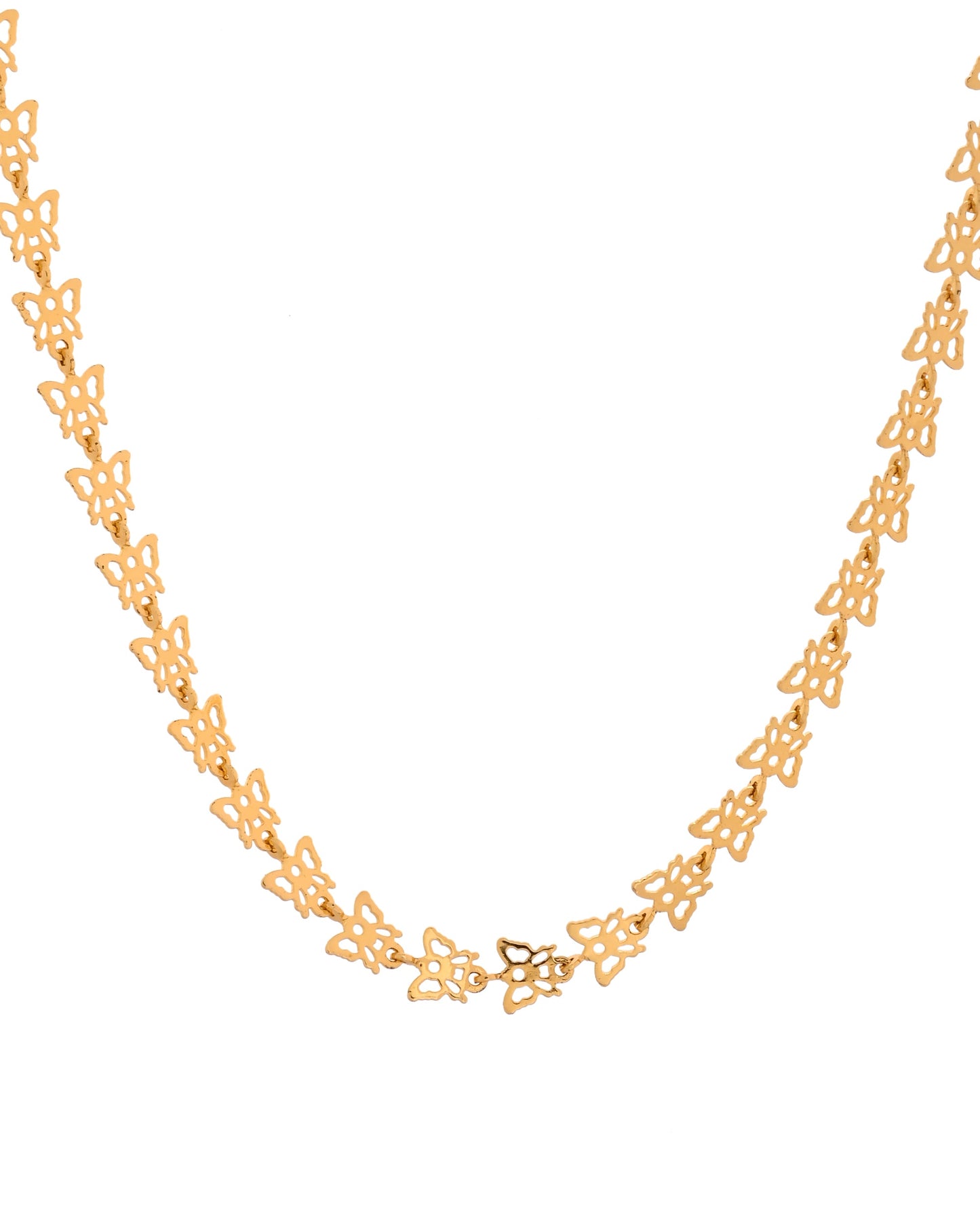 VOJ Gold Polished Stylish Butterfly Shaped Chain - Swadesiicart
