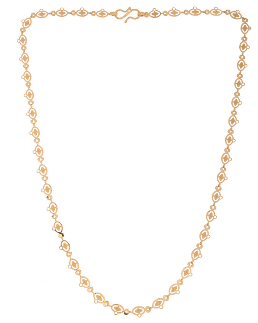 VOJ Gold Polished Oval Shaped Minimal Chain For Women - Swadesiicart