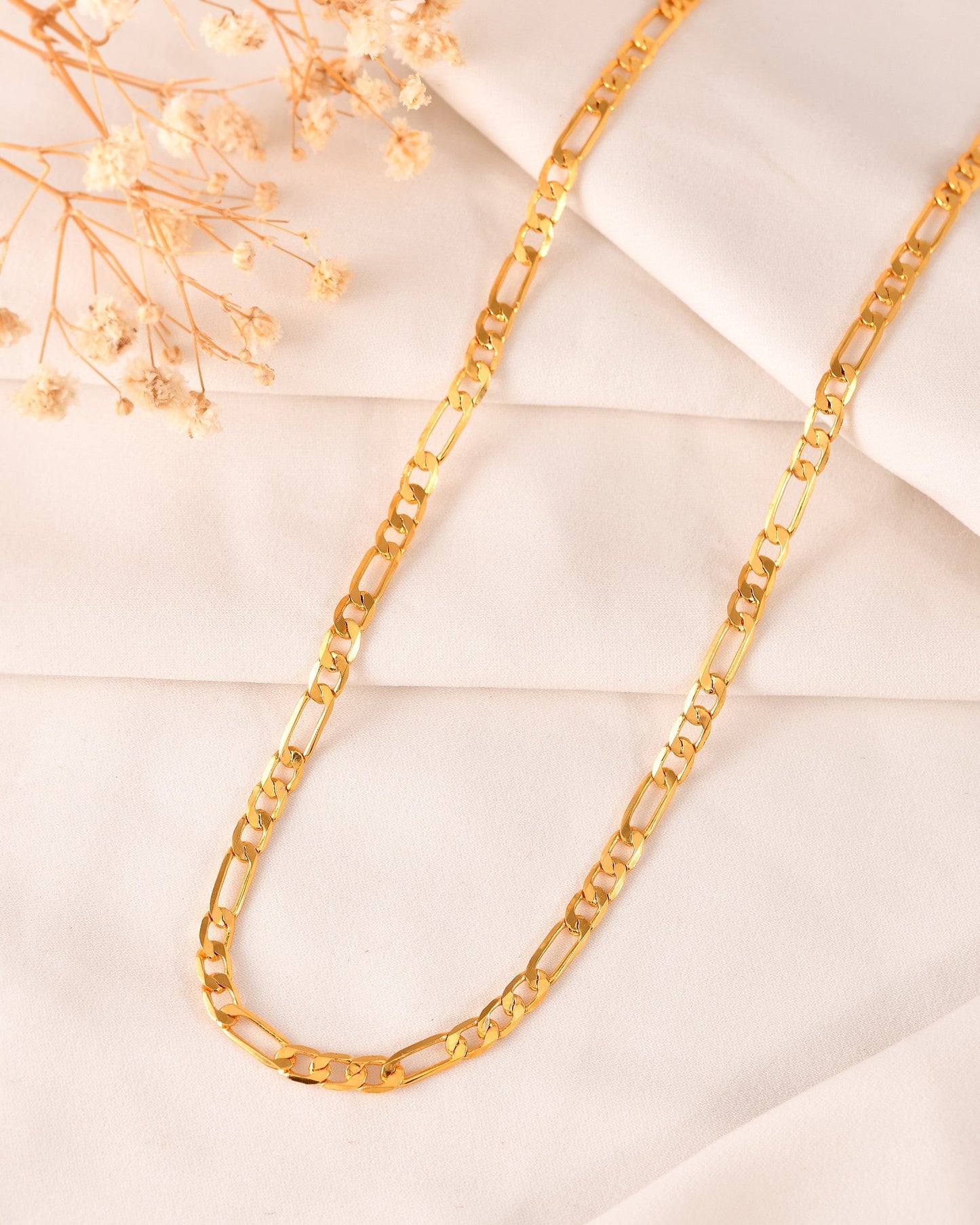 VOJ Gold Polished Minimal Linked Chain For Women - Swadesiicart