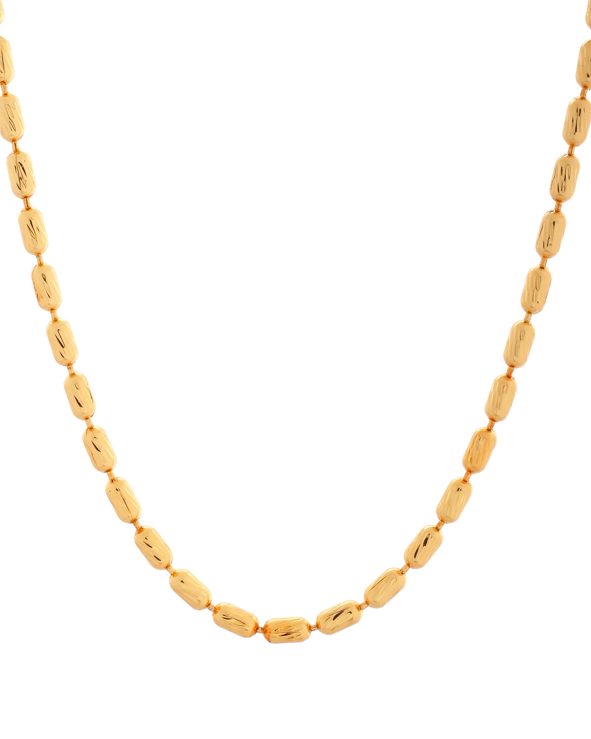 VOJ Gold Polished Stainless Steel Classic Chain - Swadesiicart