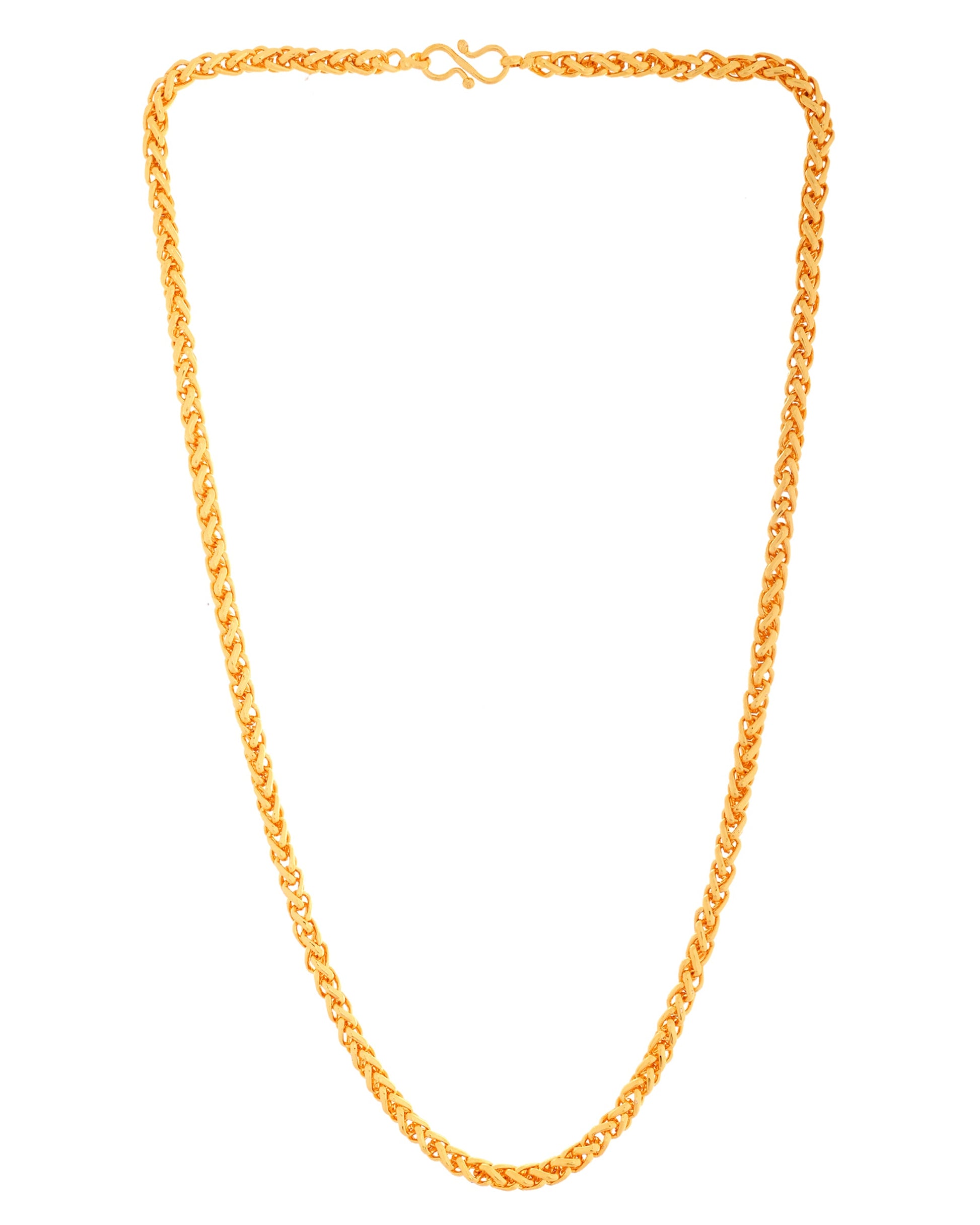 VOJ Men Gold Polished Round Classic Chain - Swadesiicart
