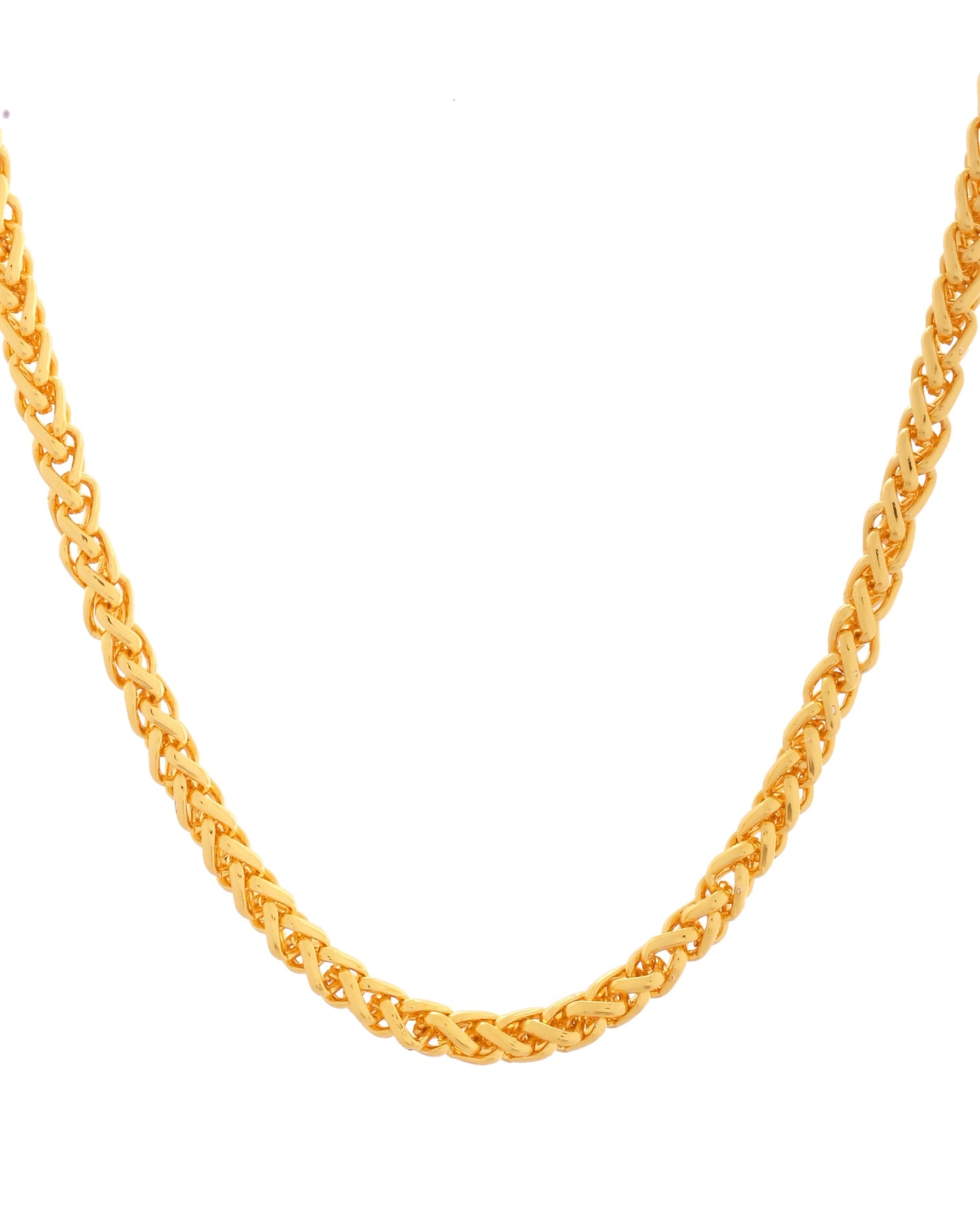 VOJ Men Gold Polished Round Classic Chain - Swadesiicart