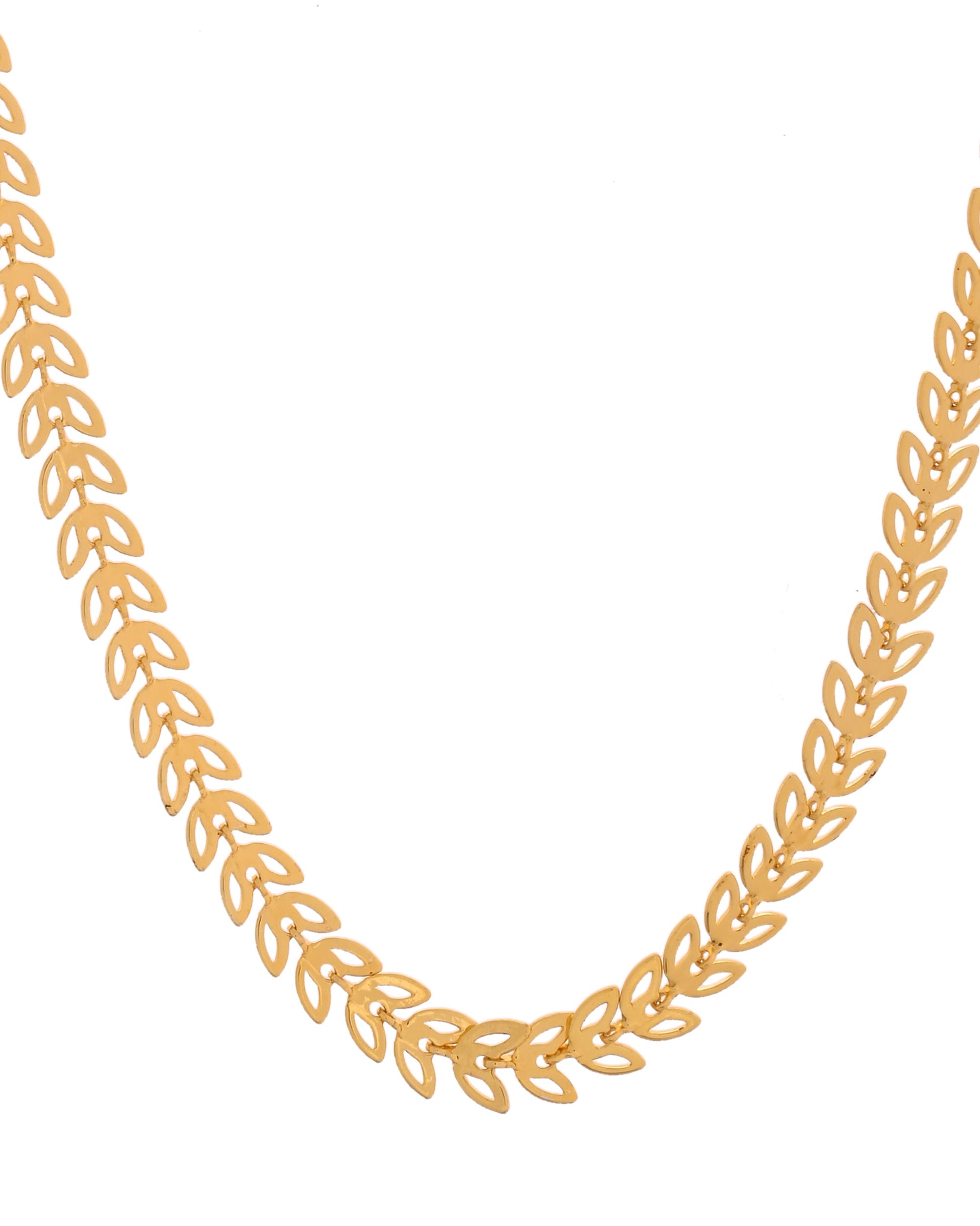 VOJ Leaf Shaped Minimal Chain For Women - Swadesiicart