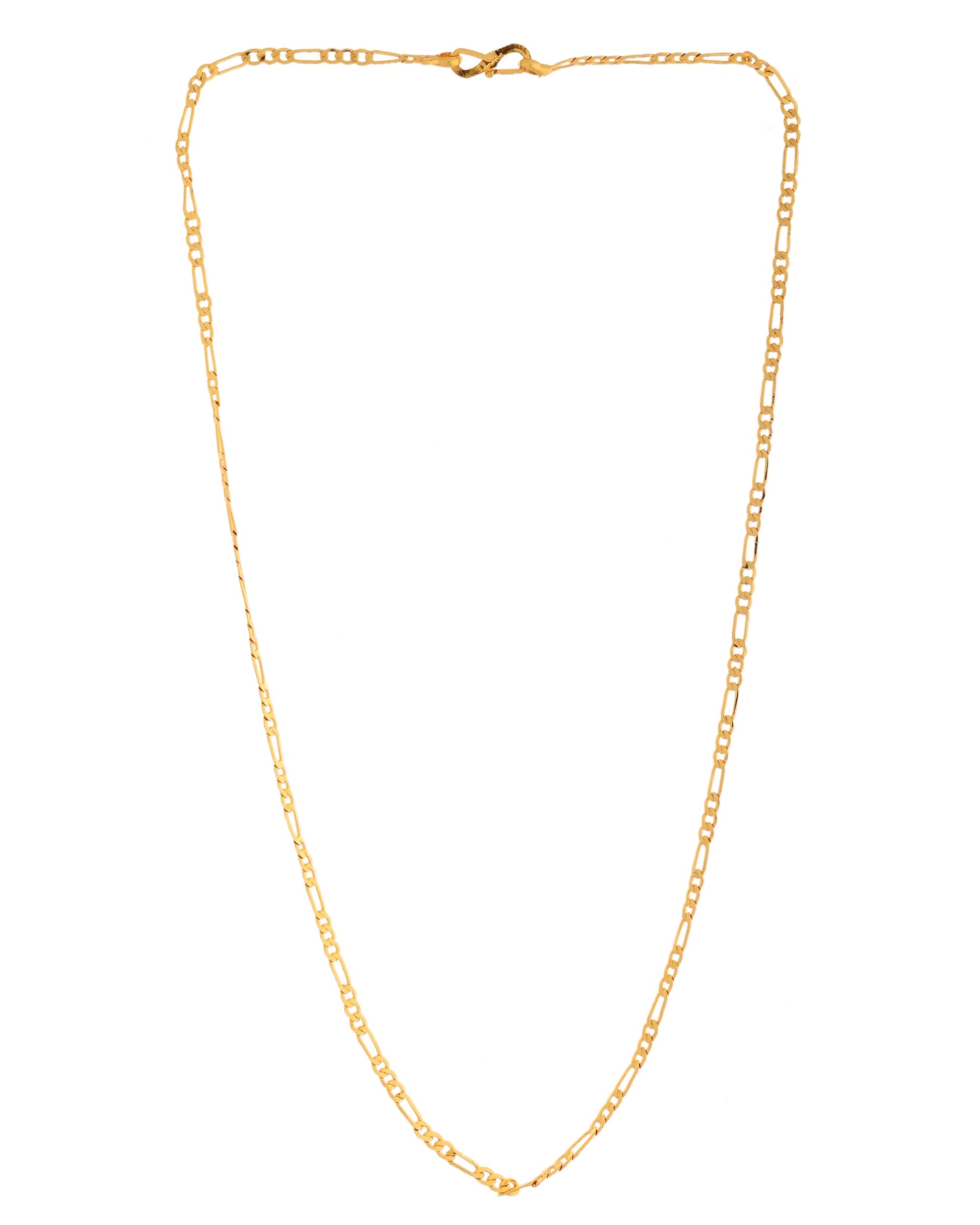 VOJ Women Stainless Steel Gold Polished Minimal Figaro Link Chain - Swadesiicart
