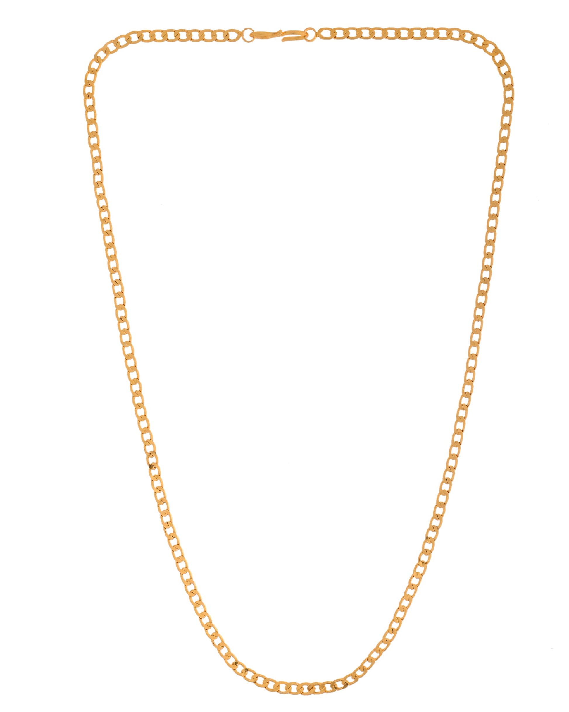 VOJ Stainless Steel Gold Polished Minimal Link Chain For Women - Swadesiicart