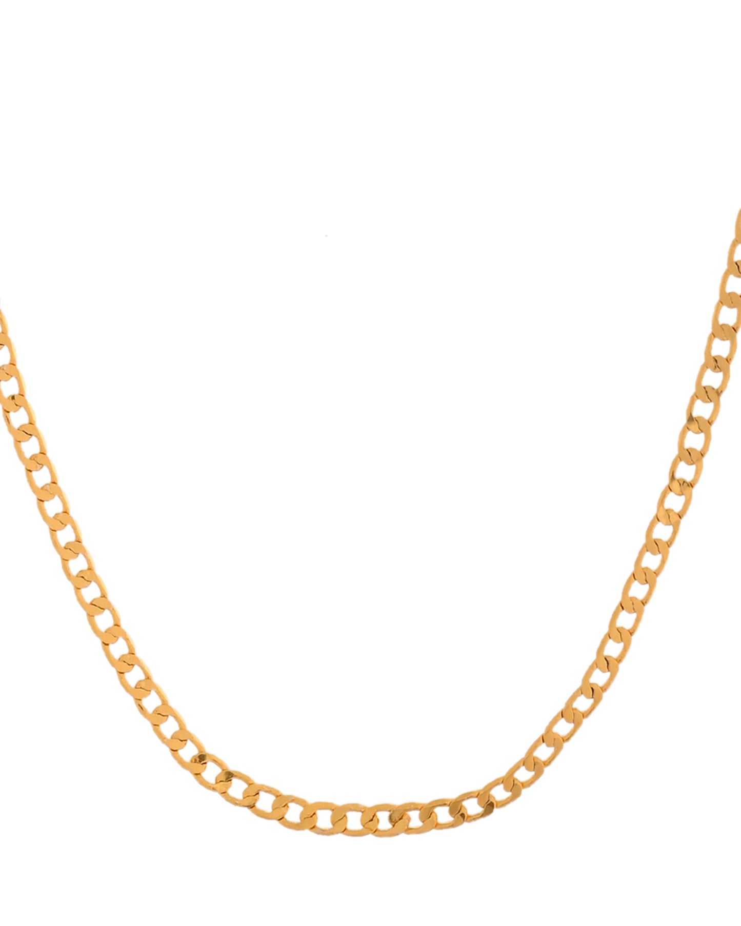 VOJ Stainless Steel Gold Polished Minimal Link Chain For Women - Swadesiicart