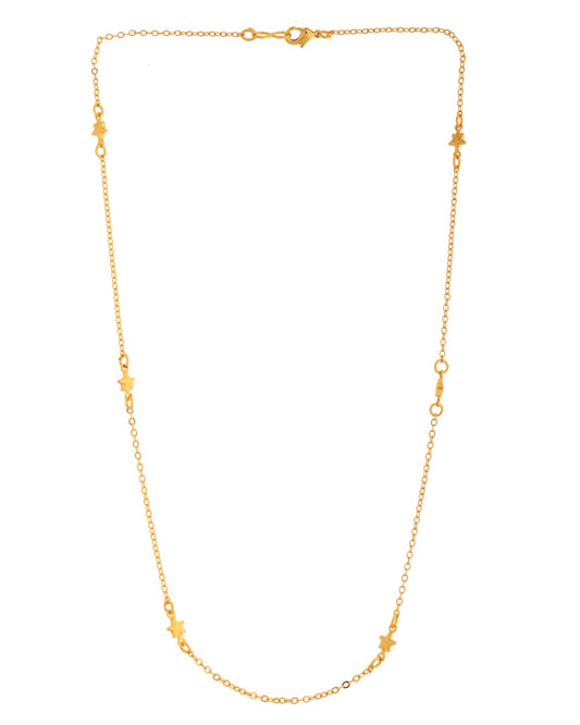 VOJ Gold Polished Star Shaped Minimal Chain For Women - Swadesiicart