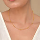 VOJ Women Gold Polished Stainless Steel Minimal Ball Chain - Swadesiicart