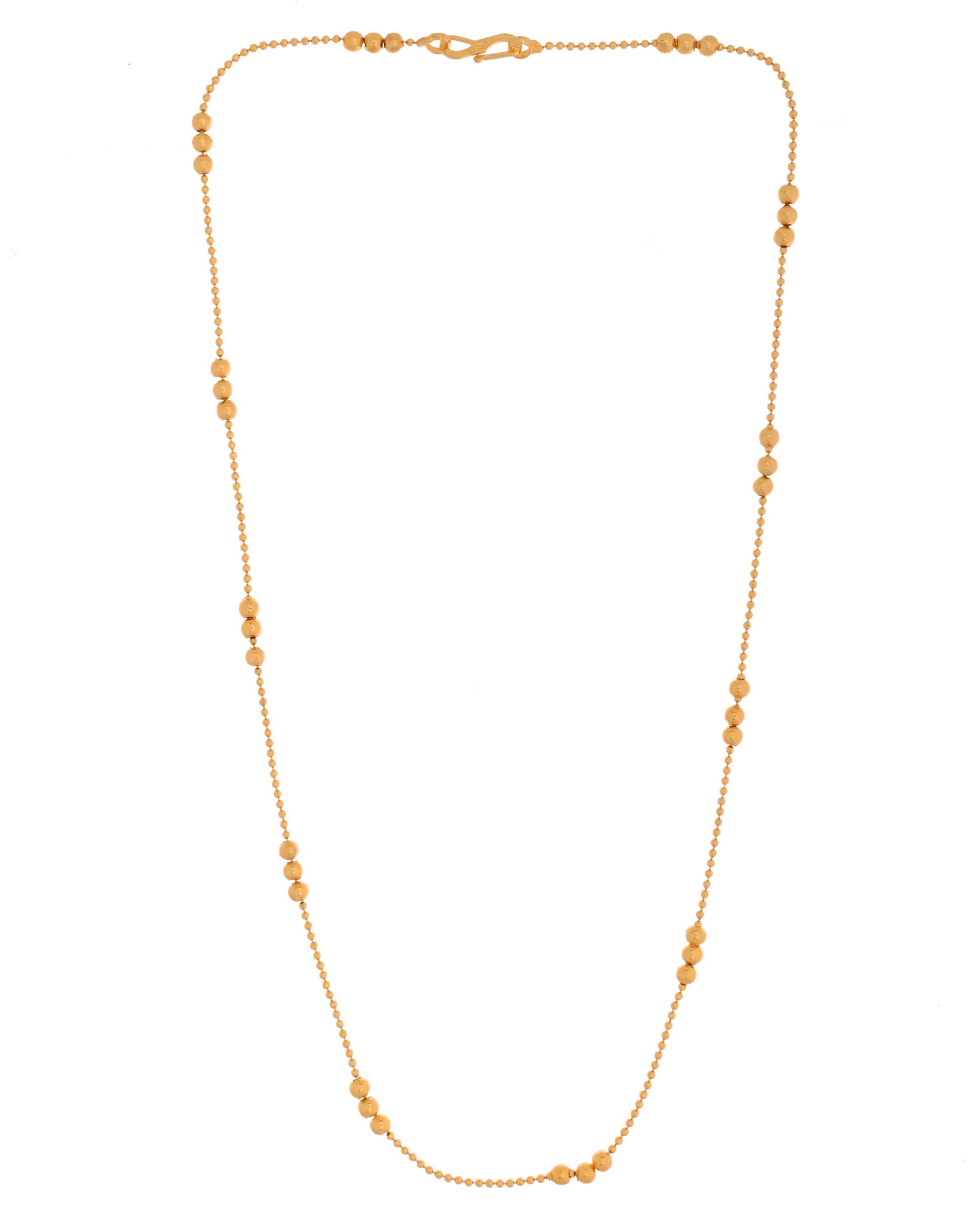 VOJ Women Gold Polished Stainless Steel Minimal Ball Chain - Swadesiicart