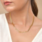 VOJ Women Gold Polished Stainless Steel Minimal Leaf Chain - Swadesiicart