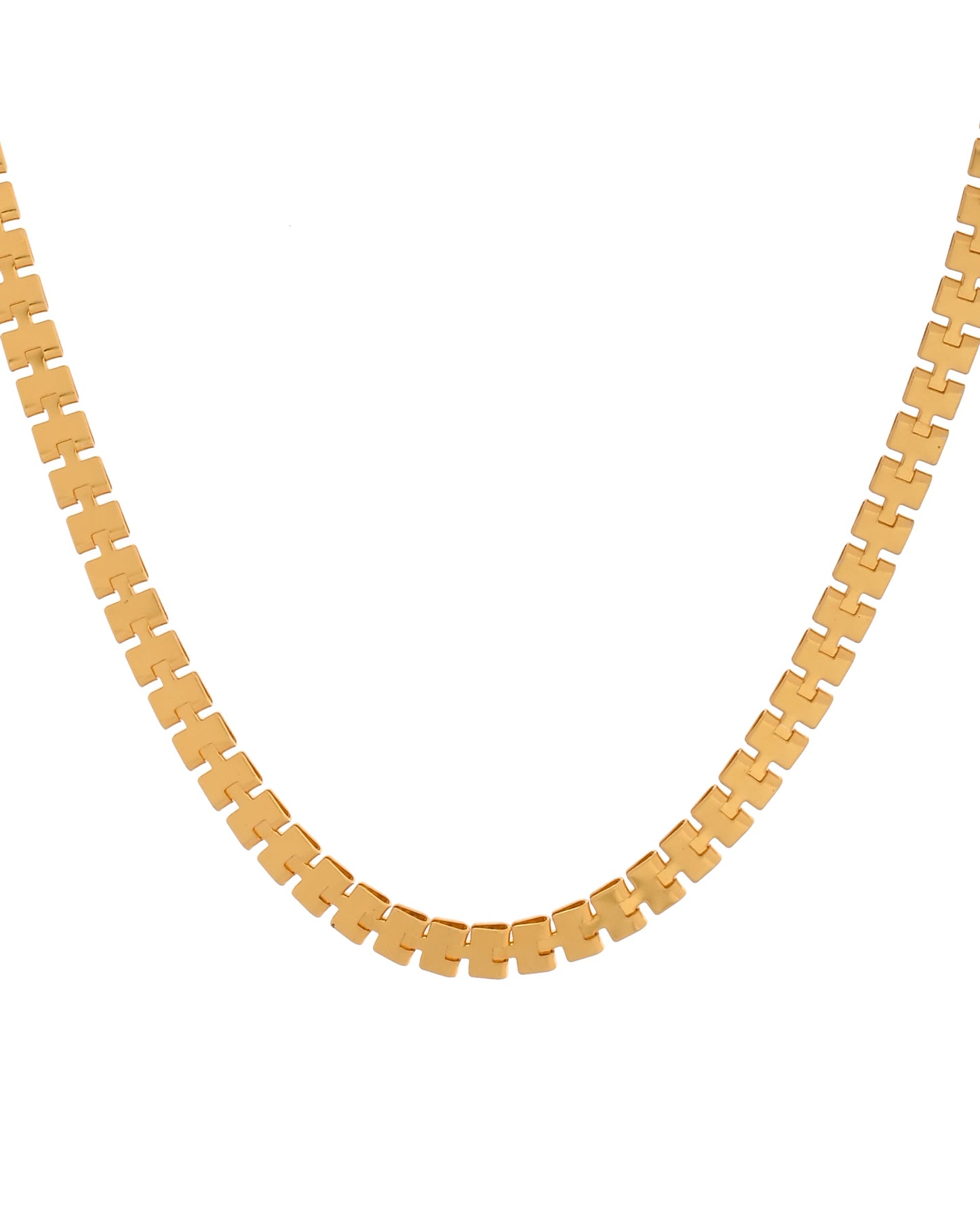 VOJ Women Gold Polished Stainless Steel Elegant Link Chain - Swadesiicart