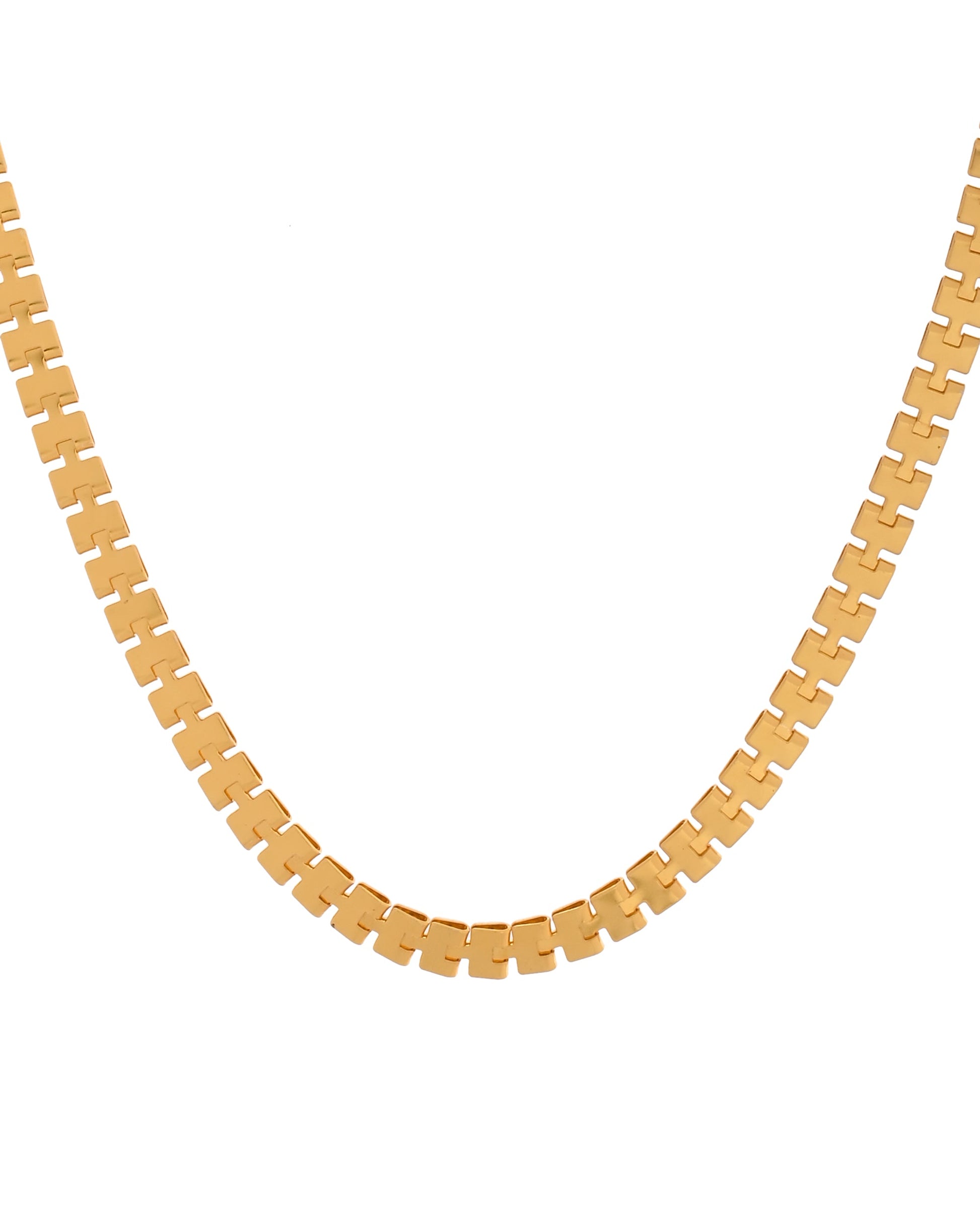 VOJ Women Gold Polished Stainless Steel Elegant Link Chain - Swadesiicart