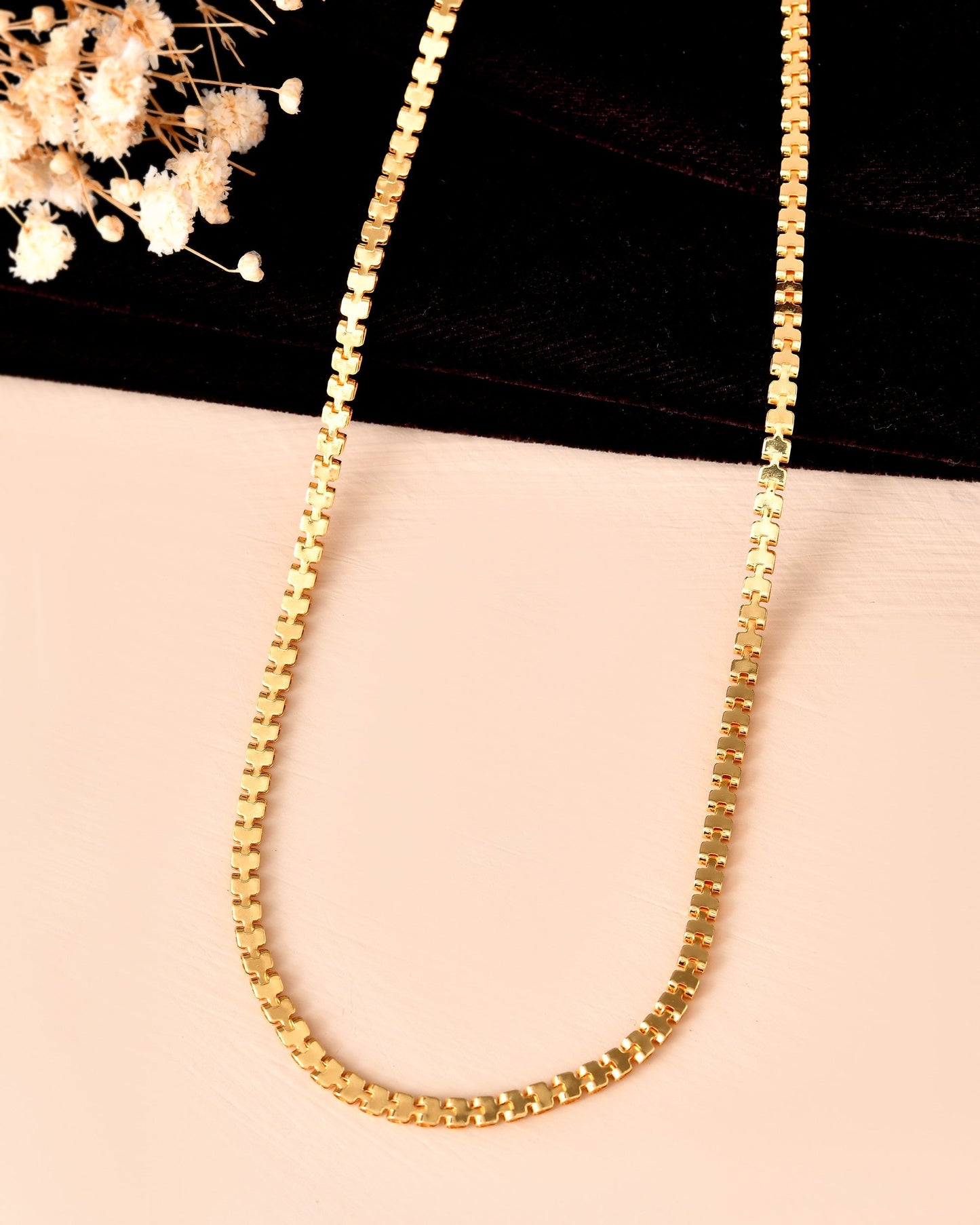 VOJ Women Gold Polished Stainless Steel Elegant Link Chain - Swadesiicart