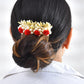 VOJ Rose Embellished Comb Pin | Swadesiicart