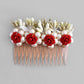 VOJ Rose Embellished Comb Pin | Swadesiicart