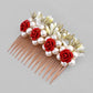 VOJ Rose Embellished Comb Pin | Swadesiicart