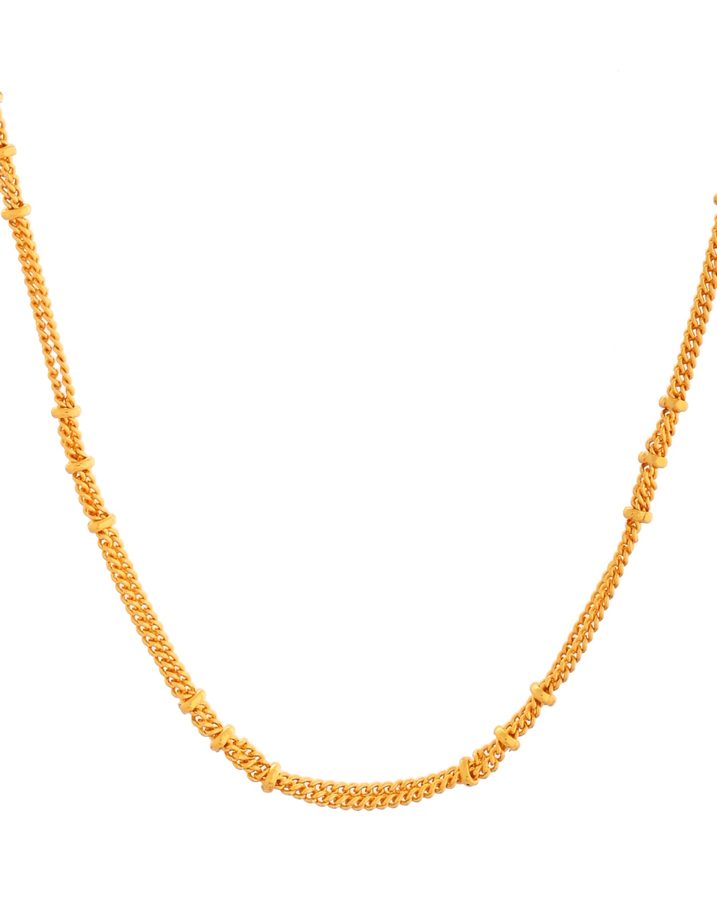 VOJ Women Gold Polished Stainless Steel Ball Chain - Swadesiicart