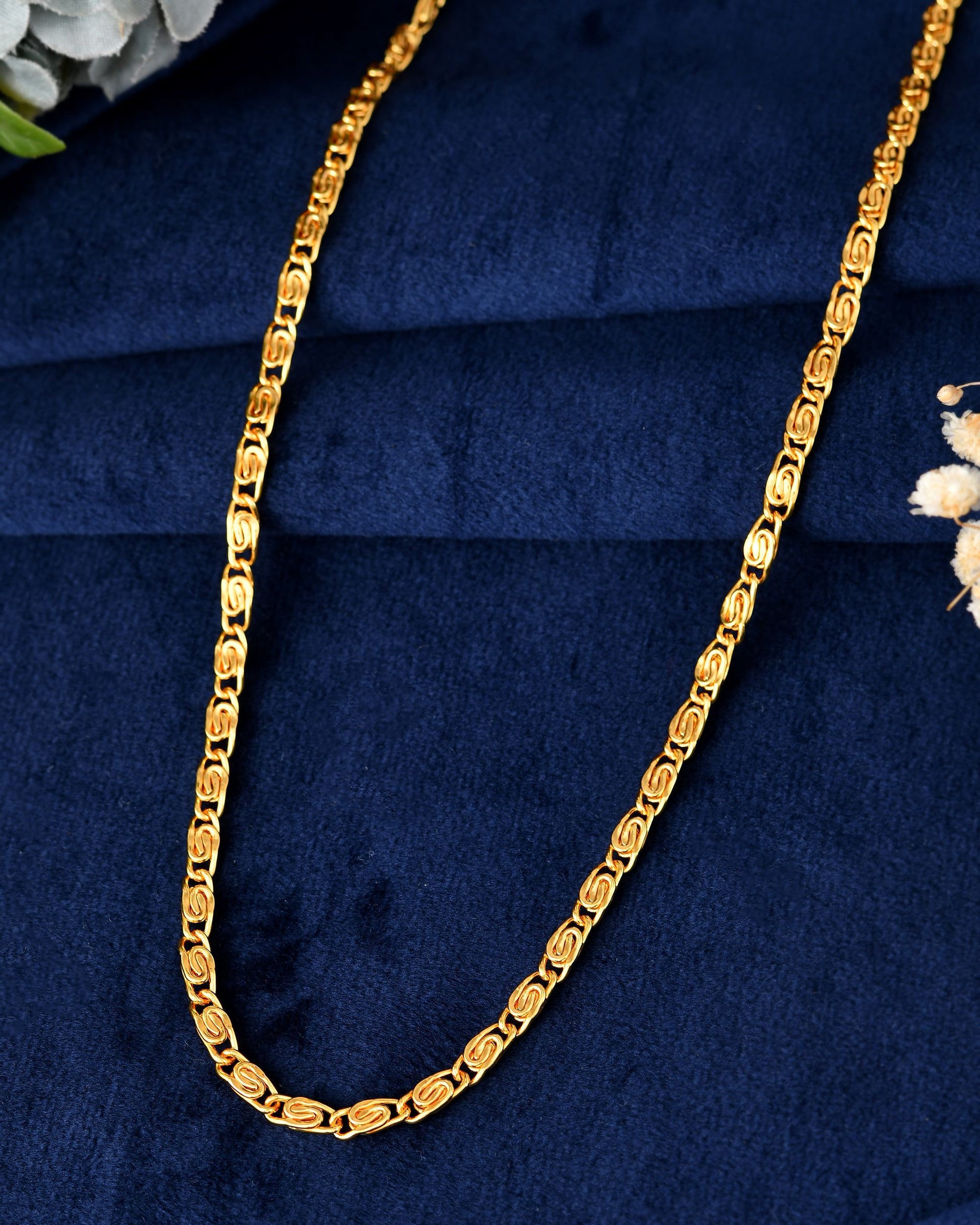 VOJ Gold Polished Minimal Chain For Women - Swadesiicart