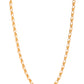 VOJ Gold Polished Biscuit Shaped Minimal Chain - Swadesiicart