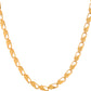 VOJ Gold Polished Biscuit Shaped Minimal Chain - Swadesiicart