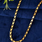 VOJ Gold Polished Biscuit Shaped Minimal Chain - Swadesiicart