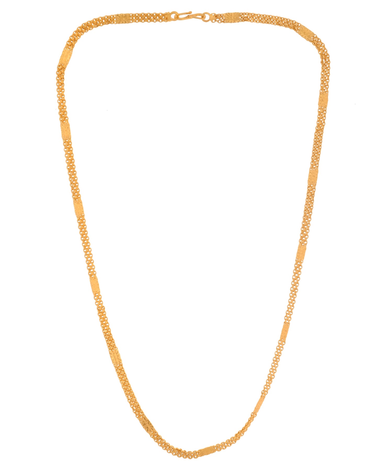VOJ Gold Polished Classic Stainless Steel Chain - Swadesiicart