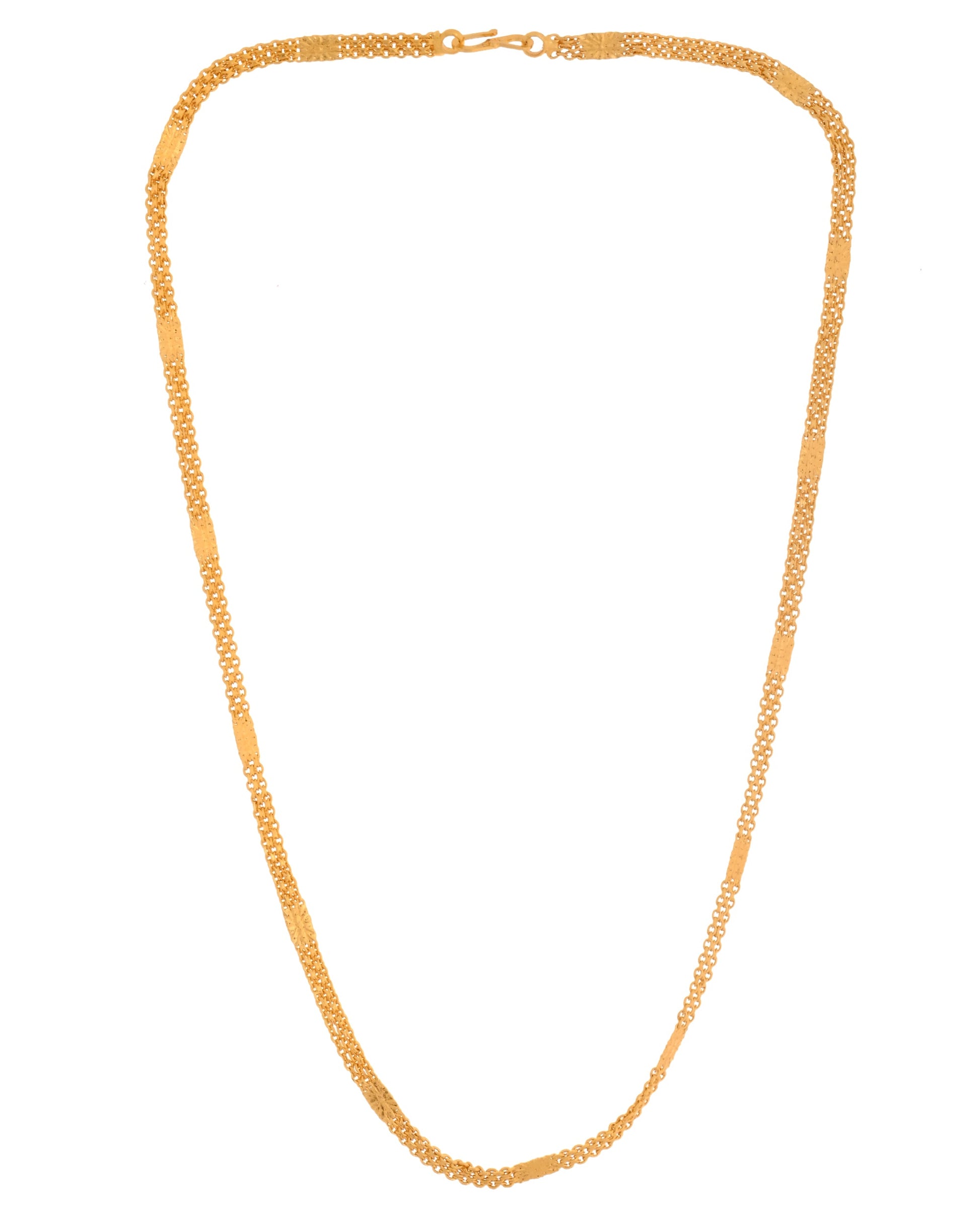 VOJ Gold Polished Classic Stainless Steel Chain - Swadesiicart