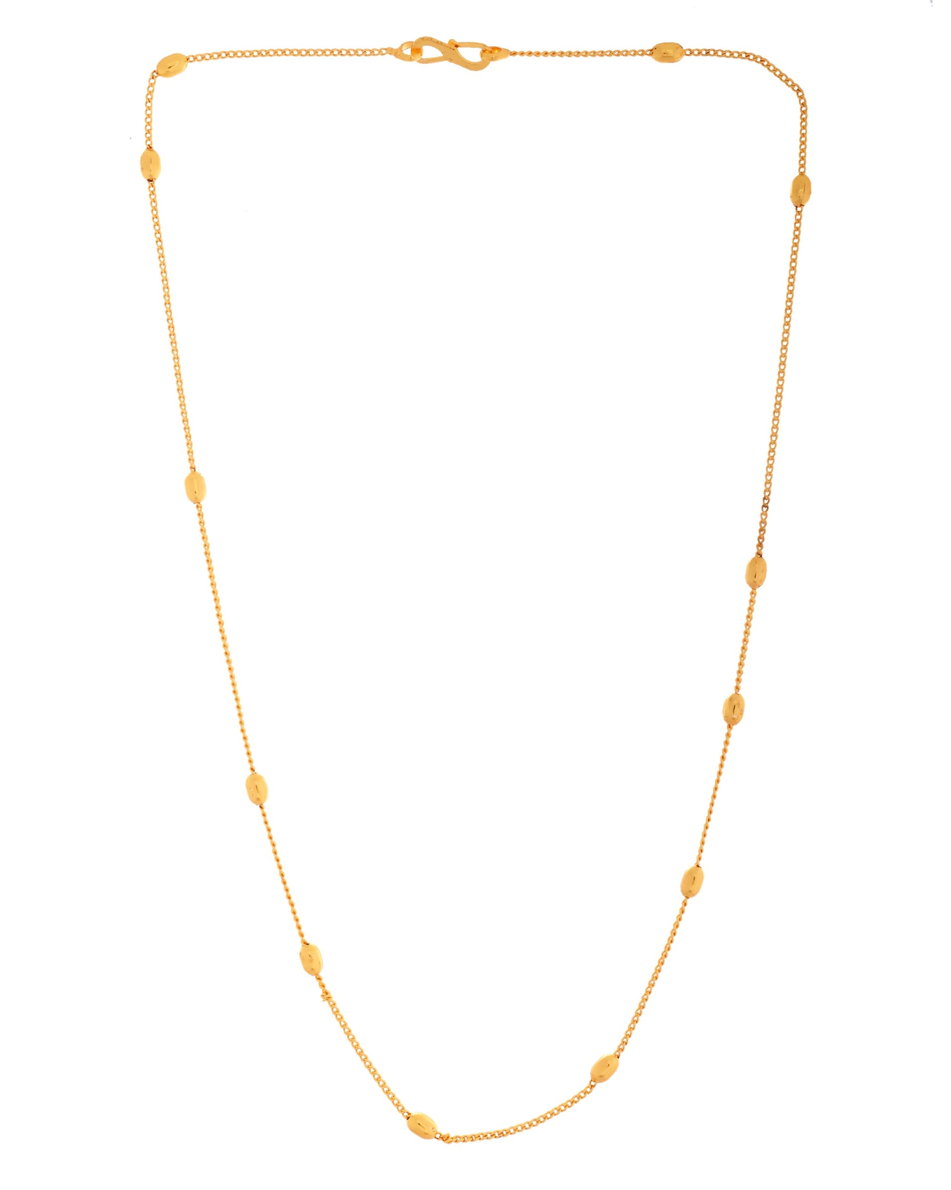 VOJ Gold Polished Minimal Stainless Steel Chain - Swadesiicart