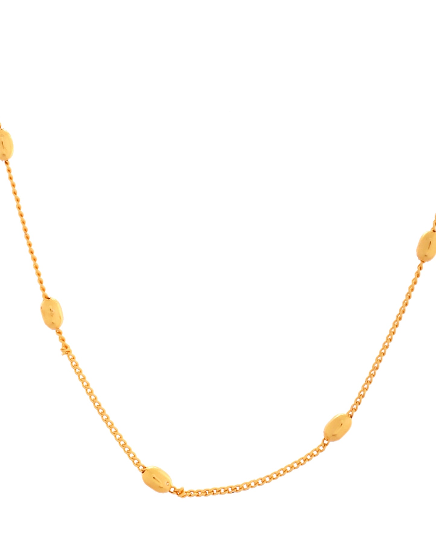 VOJ Gold Polished Minimal Stainless Steel Chain - Swadesiicart