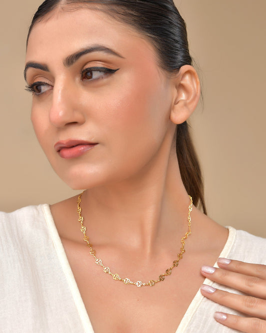 VOJ Gold Polished Elegant Designer Classic Chain - Swadesiicart