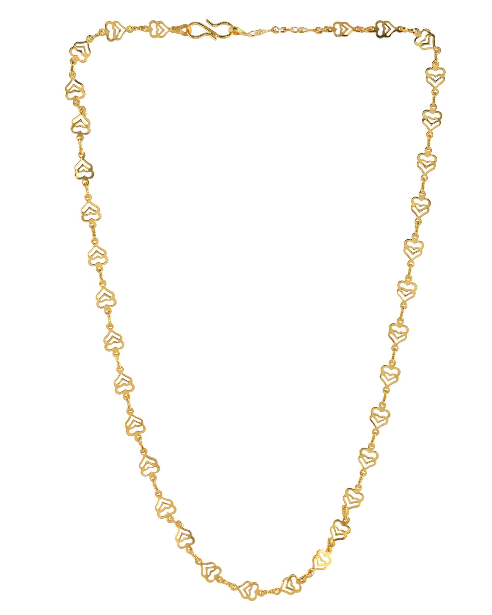 VOJ Gold Polished Elegant Designer Classic Chain - Swadesiicart
