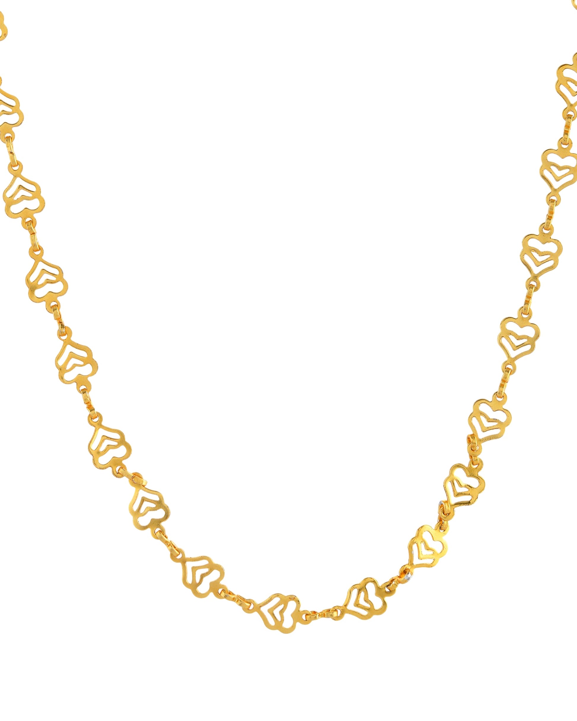 VOJ Gold Polished Elegant Designer Classic Chain - Swadesiicart
