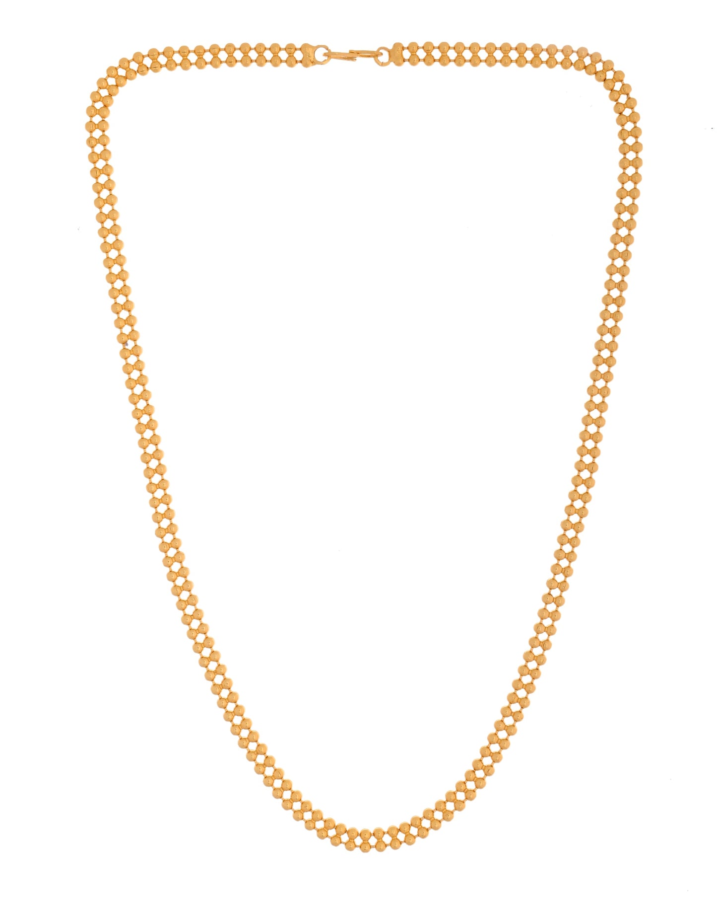 VOJ Gold Polished Ball Shaped Minimal Chain For Women - Swadesiicart