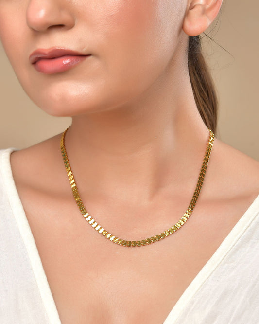 VOJ Women Gold Polished Classic Linked Chain - Swadesiicart