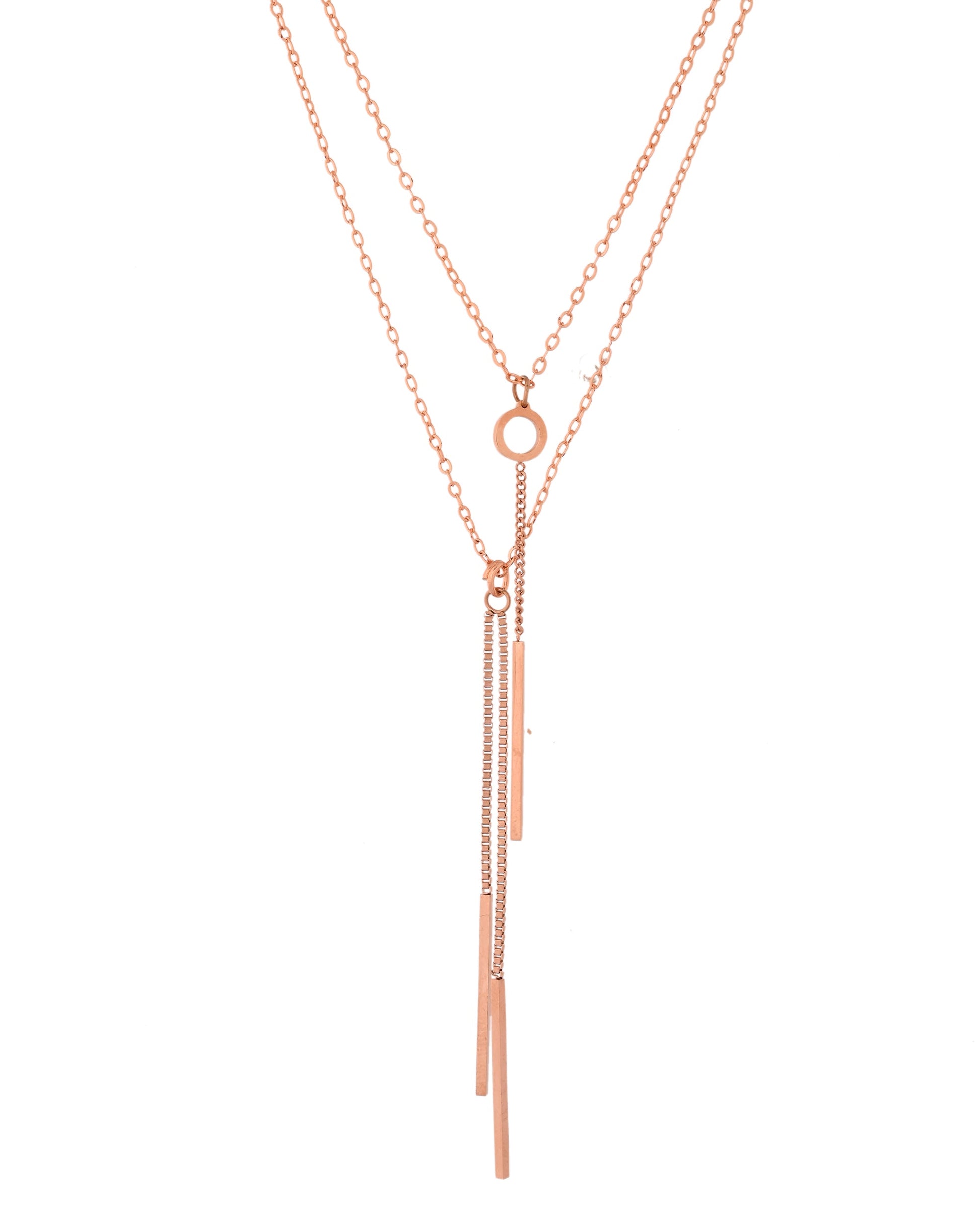 VOJ Gold Polished Multi Layer Designer Chain - Swadesiicart