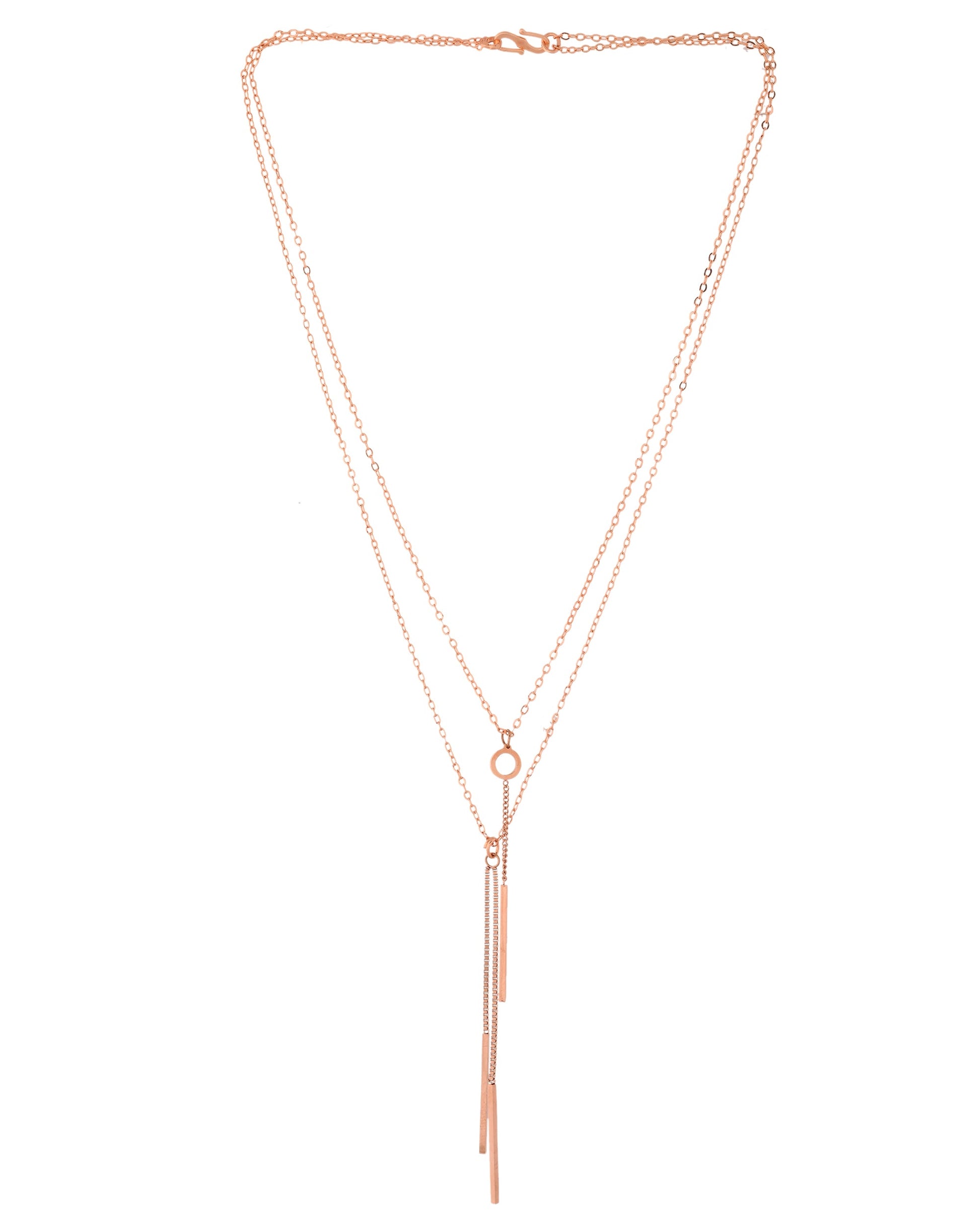 VOJ Gold Polished Multi Layer Designer Chain - Swadesiicart