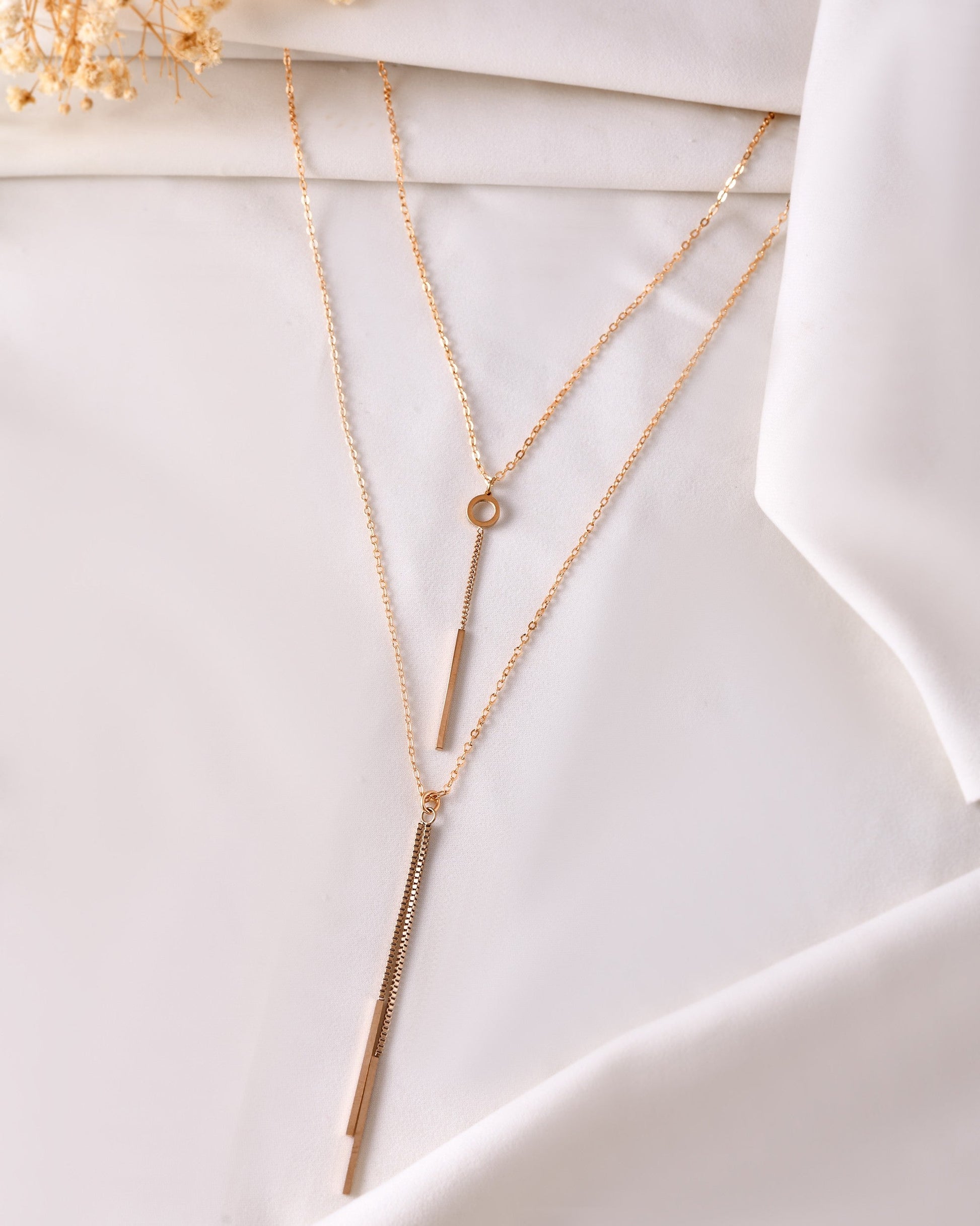 VOJ Gold Polished Multi Layer Designer Chain - Swadesiicart