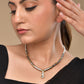 VOJ Silver Plated Elegant Stainless Steel Designer Necklace | Swadesiicart