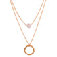 VOJ Gold Polished Multi Layer Pearl Studded Designer Chain - Swadesiicart