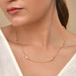 VOJ Gold Polished Women Pearl Studded Stainless Steel Chain - Swadesiicart