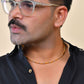 VOJ Men Dual Toned Pipe Shaped Stainless Steel Chain - Swadesiicart